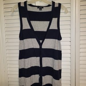 Nautica stripped button down vest size small